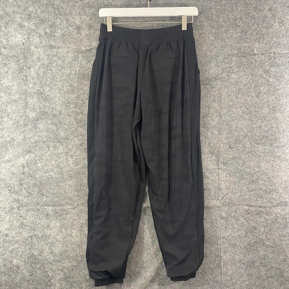Athleta Brooklyn Jogger Pants 2 Black Camo Lined High Rise Tapered Stretch - Picture 4 of 16
